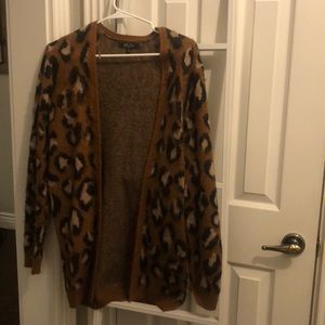 Leopard print soft cardigan